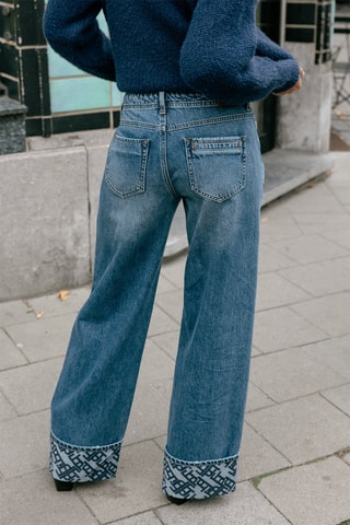 Jean flare taille haute Kate - Bleu