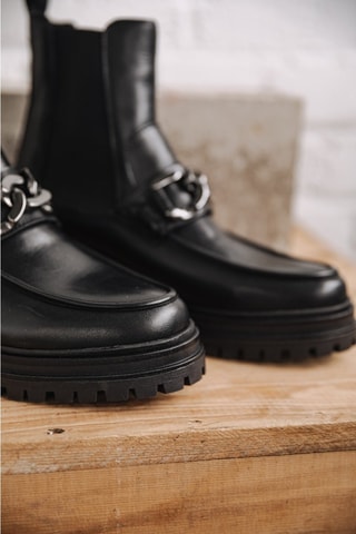 Bottines Chelsea en cuir Nuxa - Noir