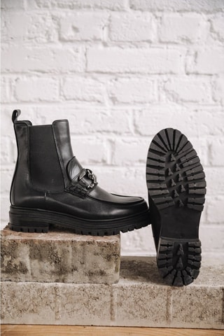 Bottines Chelsea en cuir Nuxa - Noir