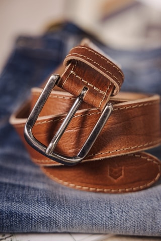 Ceinture en cuir - Marron
