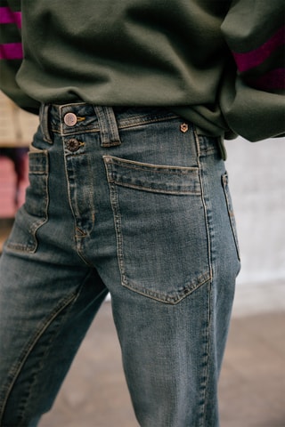 7/8 Jeans Boyfriend Edita Denim Blauw - Blauw