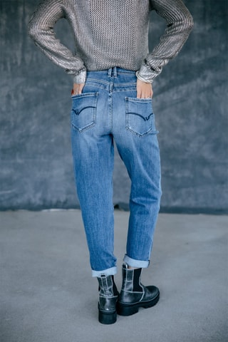7/8 Jeans Boyfriend Edita Denim Blauw - Blauw