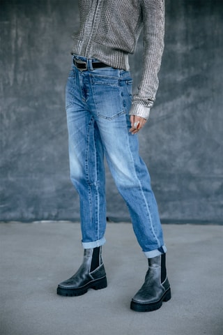 7/8 Jeans Boyfriend Edita Denim Blauw - Blauw