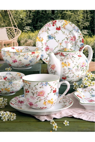 Plato para pastel y pala de porcelana Garden Dreams - 32 cm
