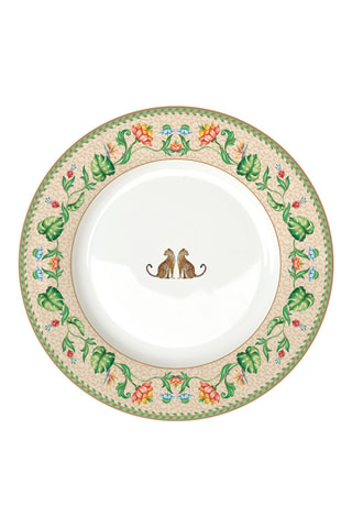 6 platos llanos de porcelana Jungle Vibes - 27 cm