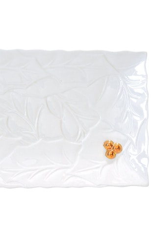 Bandeja de porcelana Holly & Berries - Blanco - 37 x 16,5 cm