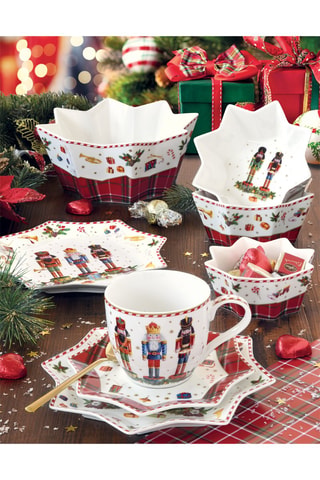 6 platos hondos de porcelana Vintage Nutcracker - 21,5 cm