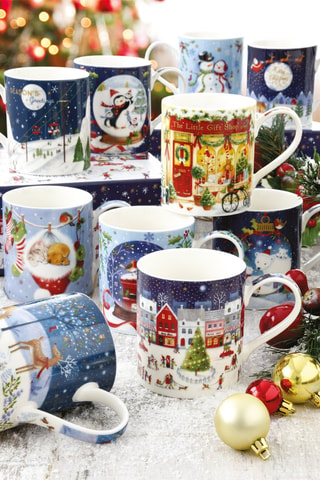 Taza de porcelana With love at Christmas Deers - 350 ml