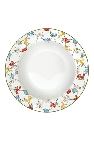 6 platos hondos de porcelana Gardens Dreams - 21,5 cm