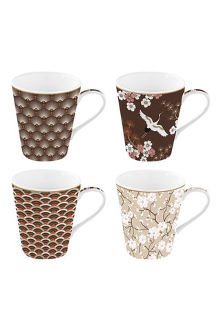 4 tazas de porcelana Oriental - 30 cl