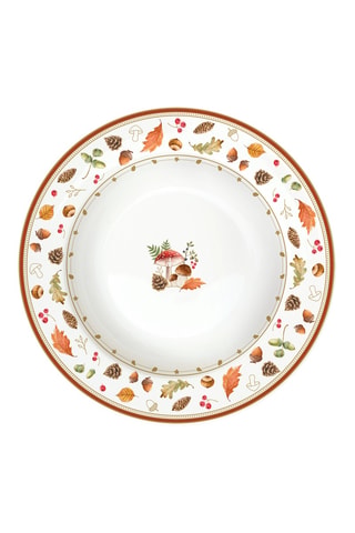 6 platos hondos de porcelana Autumn Breeze - 21,5 cm