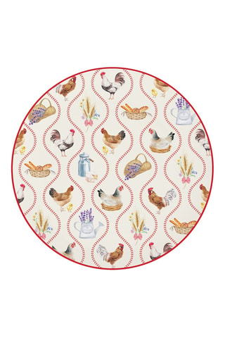 6 platos de postre de porcelana Country Life - 19 cm