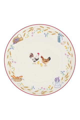 6 platos llanos de porcelana Country Life - 27 cm