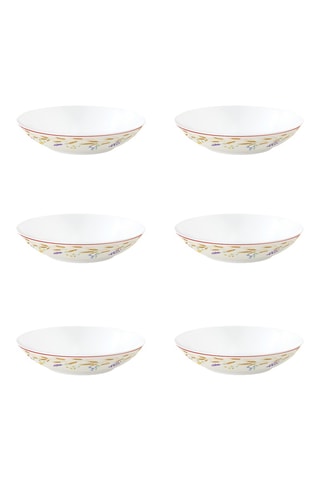 6 platos hondos de porcelana Country Life - 20,5 cm