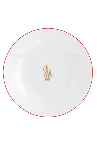 6 platos hondos de porcelana Country Life - 20,5 cm
