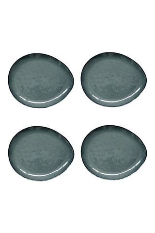 4 platos llanos de gres Genesis - 8,5 × 1,5 × 24 cm