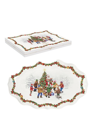 Fuente de porcelana Christmas Round Dance - 40 x 25,5 cm