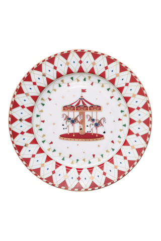 6 platos de postre de porcelana Christmas Wonderland - 19 cm