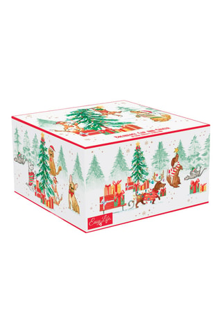 Taza y platillo de porcelana Christmas Gang