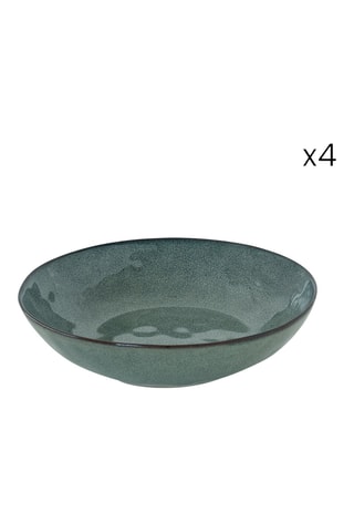 4 platos hondos de gres Genesis - 21 cm