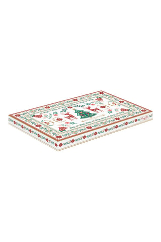Bandeja de porcelana Christmas Folk - 33,5 x 23,5 cm