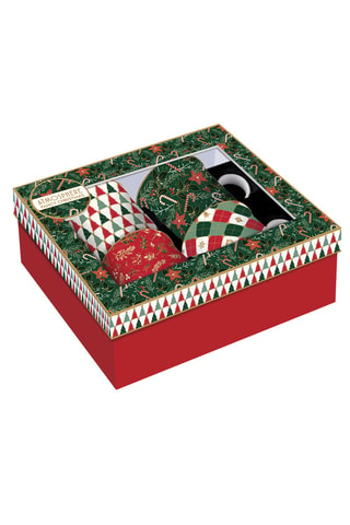 4 tazas de porcelana Fancy Christmas - 30 cl