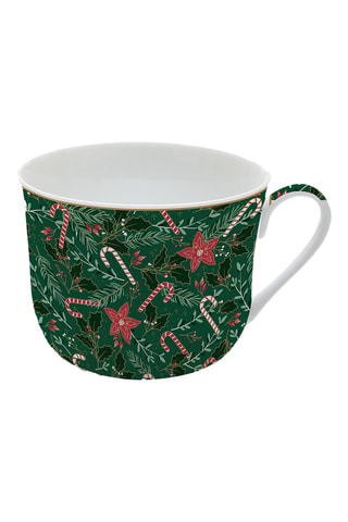 Taza y platillo de porcelana Fancy Christmas