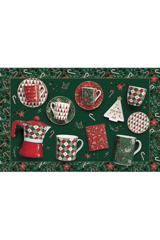 Vajilla para aperitivo de bambú y porcelana Fancy Christmas - 5 piezas
