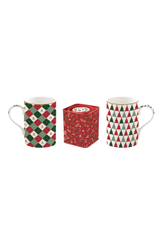 Juego de té de porcelana Fancy Christmas - 3 piezas