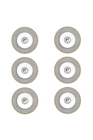 6 platos de postre de porcelana Palladium - 19 cm