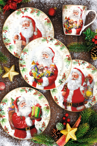 Vajilla de porcelana final China Santa is coming - 3 piezas