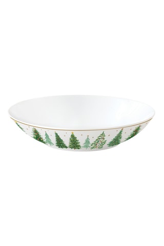 6 platos hondos de porcelana Festive Tree - 20,5 × 5 × 20,5 cm
