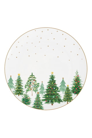 6 platos llanos de porcelana Festive Tree - 27 cm