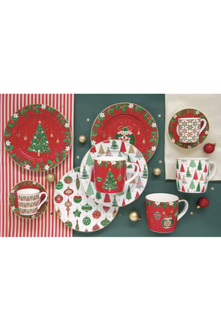 4 tazas de porcelana Jingle Bells - 35 cl
