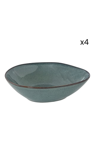 4 platos hondos de gres Genesis - 21 × 5,5 × 17 cm