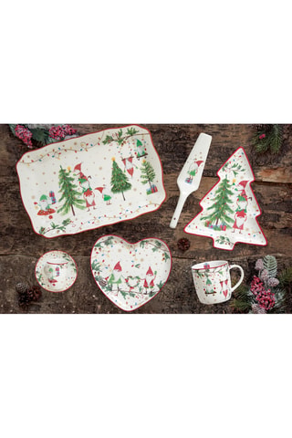 Bandeja de porcelana Ready For Christmas - 37 x 14 x 2 cm