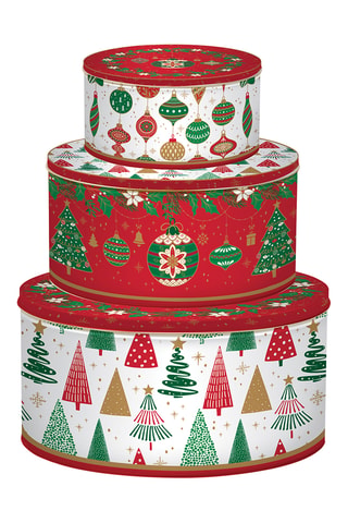 3 recipientes Jingle Bells - 13,6/16,7/20 cm