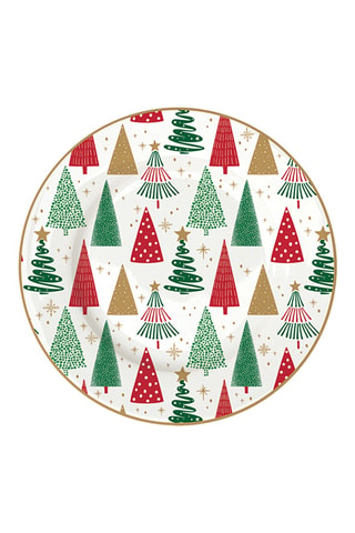 4 platos de postre de porcelana Jingle Bells - 19 cm