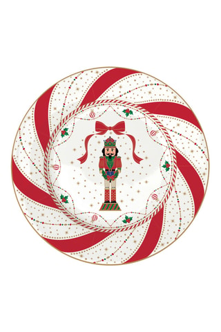 6 platos de postre de porcelana Nutcracker Twist - 19 cm