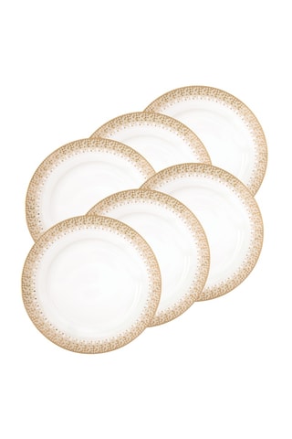 6 platos llanos de porcelana Festive - 26,5 cm