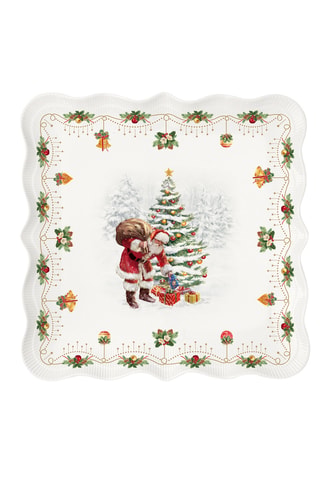 Bandeja de porcelana Nostalgic Christmas - 30 x 29,5 cm
