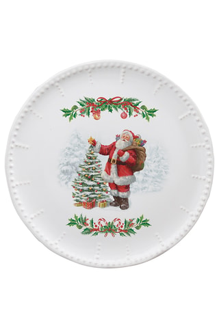 6 platos llanos de cerámica Natale Incantato - 26,5 cm