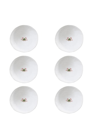 6 platos hondos de cerámica Natale Incantato - 19,5 cm