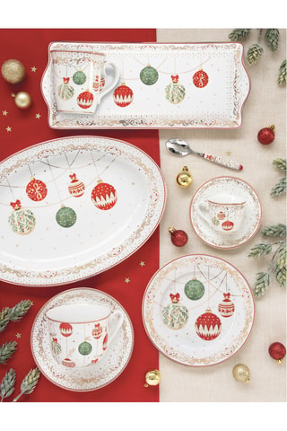 6 platos llanos de porcelana Christmas Eve - 26,5 cm