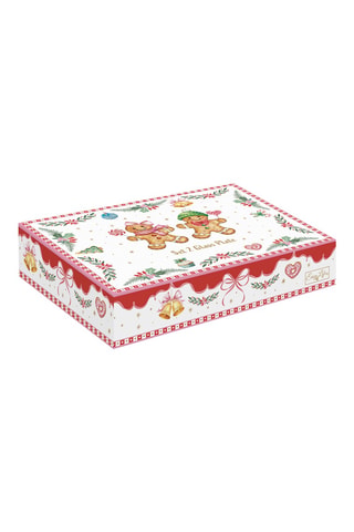 2 platos de postre Sweet Christmas - 17 x 2,5 x 12,5 cm