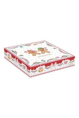 2 platos de postre Sweet Christmas - 17,5 x 2,5 x 16 y 14 x 2 x 13 cm