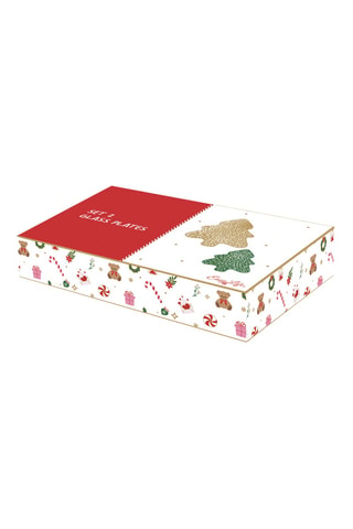 2 platos de postre Christmas Twist - 20 x 23 x 15,5 y 16,5 x 2,5 x 12,5 cm