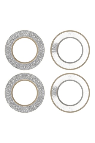 4 platos de postre de porcelana Palladium - 19 cm