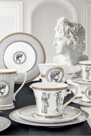 Juego de postre de porcelana Palladium - 2 piezas
