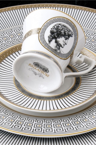 Juego de postre de porcelana Palladium - 2 piezas
